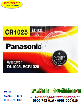 Panasonic CR1025, Pin 3v lithium Panasonic CR1025 Made in Indonesia